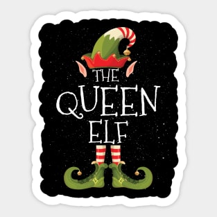 QUEEN Elf Family Matching Christmas Group Funny Gift Sticker